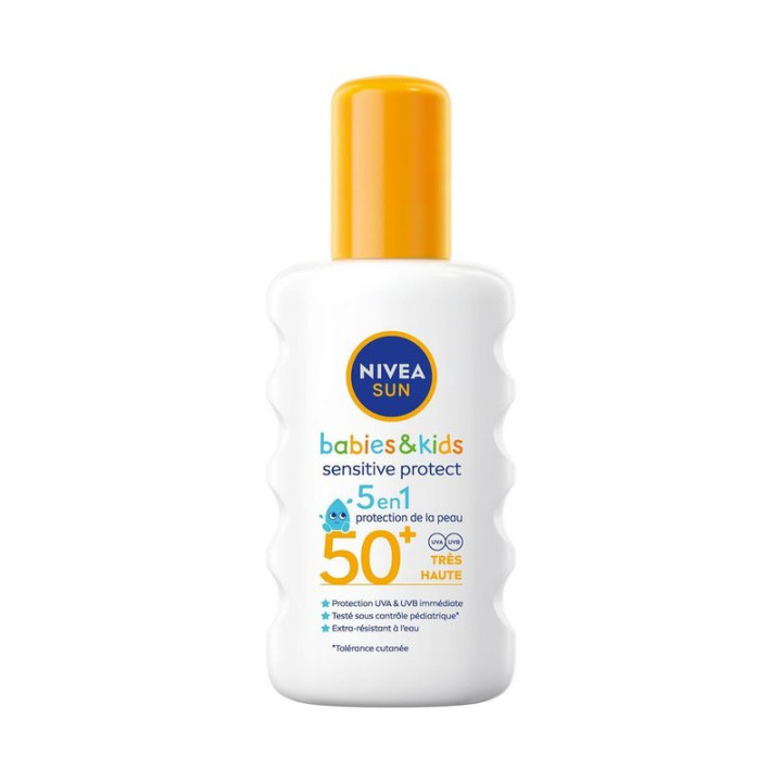 Dětský sprej na opalování NIVEA SUN Babies & Kids Sun sensitive protect 5in1 SPF50+ 200 ml