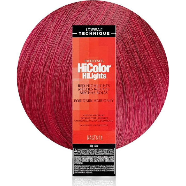 Barva na vlasy L´ORÉAL Technique Excel HiColor HiLights, odstín magenta, 34 g