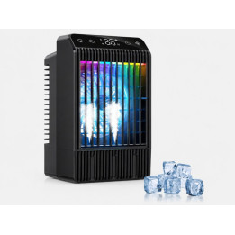 RGB mini přenosná klimatizace TIPTOPHOME F11, 10 W, černá (bez dálkového ovladače)