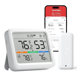 BT senzor pro měření teploty, vlhkosti a rosného bodu s LCD displejem SWITCHBOT  W4900010