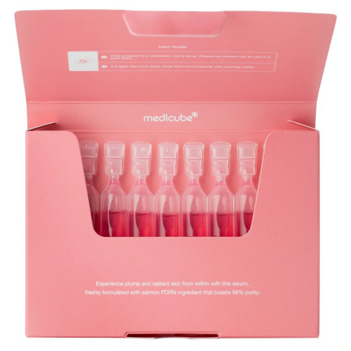 Hydratační pleťové sérum MEDICUBE PDRN Pink One Day Serum, 10 x 1,5 ml, růžová