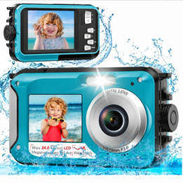 Voděodolná outdoorová kamera Dual Screen Waterproof Camera LH250906340, modrá