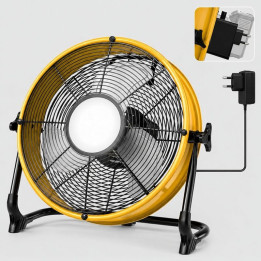 Elektrický ventilátor FLOOR FAN TS-F6410, 6000K, 40 cm, žlutá