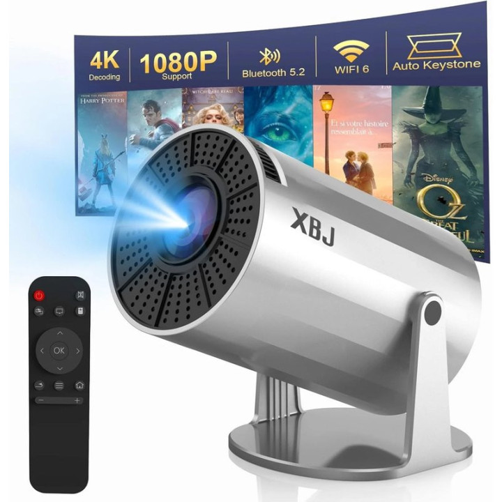 Přenosný mini projektor XBJ X8 Max, 4K, šedá
