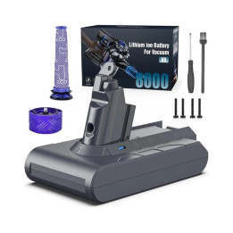 Náhradní baterie pro vysavač DYSON V6, 8000 mAh, 21,6 V