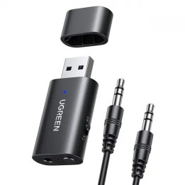 Bluetooth adaptér UGREEN CM523, USB-A na 3,5 mm Jack, černá