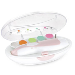 Elektrický pilník na dětské nehty HAAKAA Electric Nail Care Set, růžová