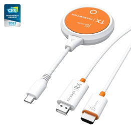 Full HD bezdrátový přenašeč obrazu a zvuku J5CREATE ScreenCast JVAW62, USB-C, HDMI, bílá