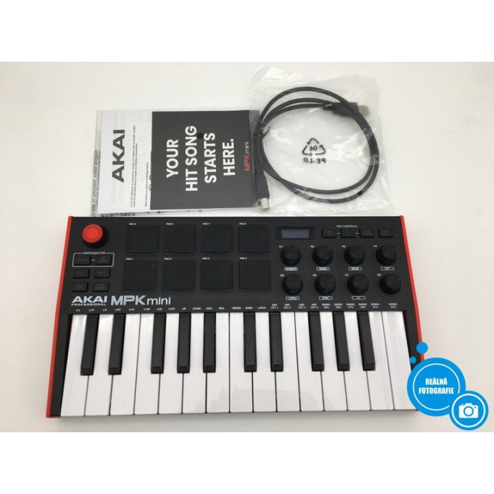 MINI keyboard AKAI Professional MPK MK3 mini, červená