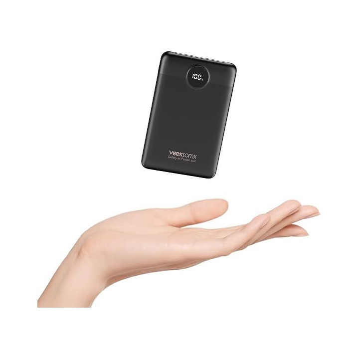 Powerbanka VEEKTOMX VT103, 1000 mAh, 22,5 W, černá