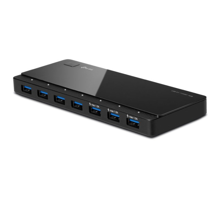 USB Port Hub TP-LINK UH700, 7 portů, 5000 Mbit/s, černá