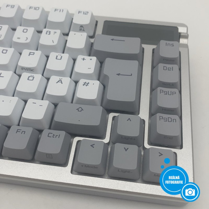 RGB bezdrátová herní klávesnice ASUS ROG Azoth M701, QWERTZ (německé rozložení), bílá