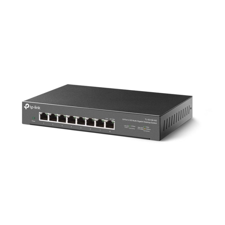 Síťový přepínač TP-LINK TL-SG108-M2, 8 portů, 2.5G Ethernet, černá