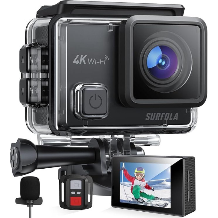 Akční kamera SURFOLA SF230, 4K, černá