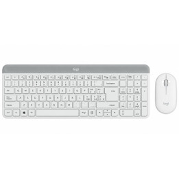 Set bezdrátové klávesnice a myši LOGITECH MK470 SLIM COMBO, QWERTY (rozložení IT), bílá