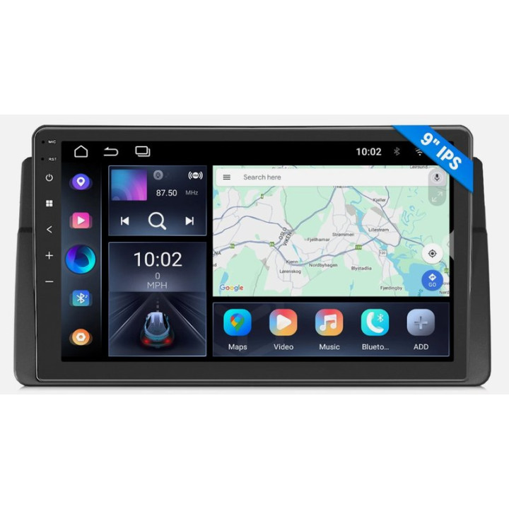 9" Bluetooth autorádio EONON E46X7A, 4GB+64GB, pro BMW řady 3 E46, černá
