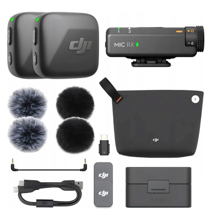 Sada bluetooth klopových mikrofonů DJI Mic Mini (DMMR01), 2 ks