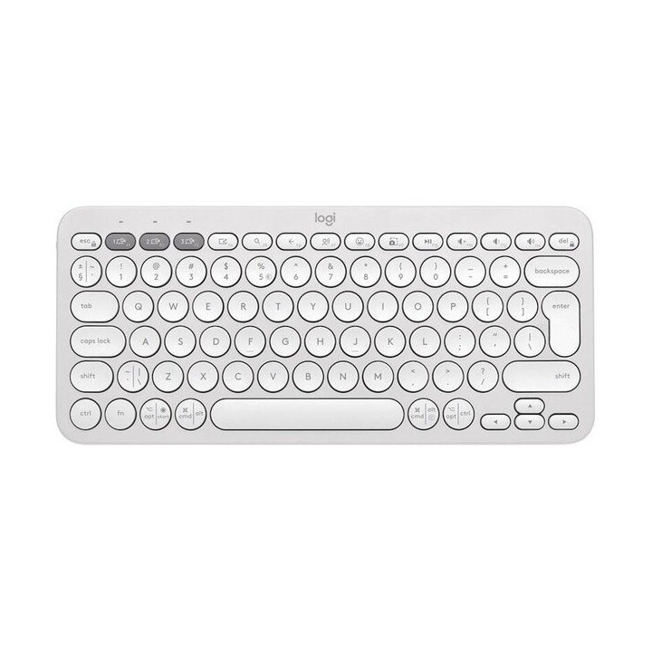 Bezdrátová klávesnice LOGITECH Pebble Keys 2 K380s, bílá (QWERTZ - německé rozložení)