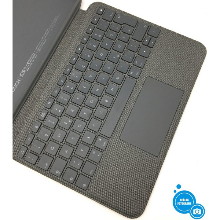 Ochranný kryt s klávesnicí LOGITECH FolioTouch YU0043, QWERTZ (rozložení němčina), šedá