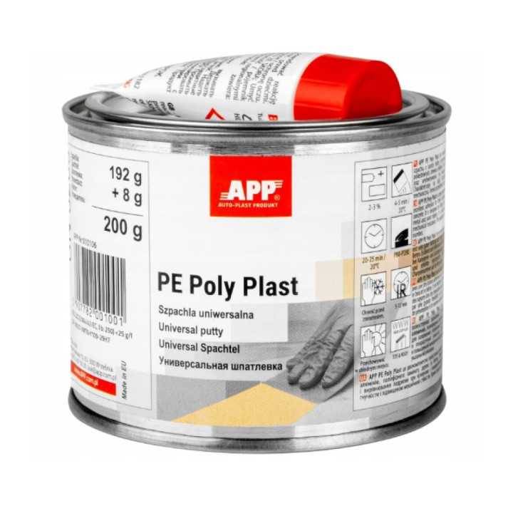 Dvousložkový tmel APP PE Poly Plast, odstín UN 3269, 200g