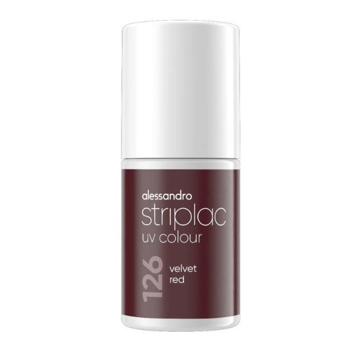 UV lak na nehty ALESSANDRO Striplac 126 Velvet Red, 6,5ml