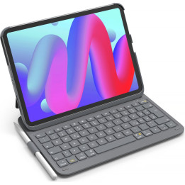 Ochranný obal s klávesnicí INATECK BK2007, QWERTY, šedá
