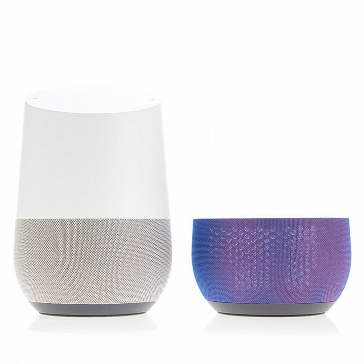 Základna z barevné tkaniny pro Google Home, fialová