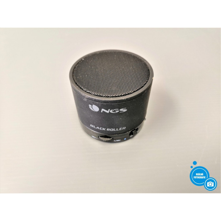Přenosný Bluetooth mini reproduktor NGS Black Roller, 520mAh - černá