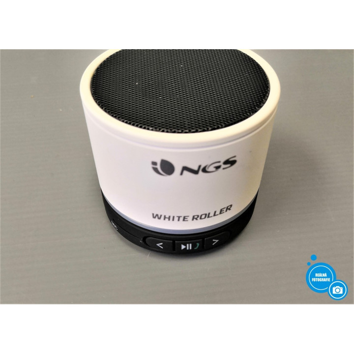 Přenosný Bluetooth mini reproduktor NGS White Roller - bílá