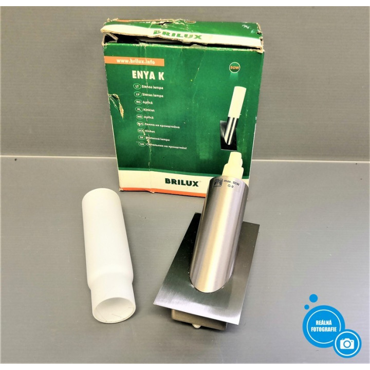 Nástěnná lampa Brilux Enya K, 50W - stříbrná
