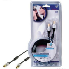 Koaxiální propojovací TV kabel 90dB HQ-HQSS5025/2.5 - černá