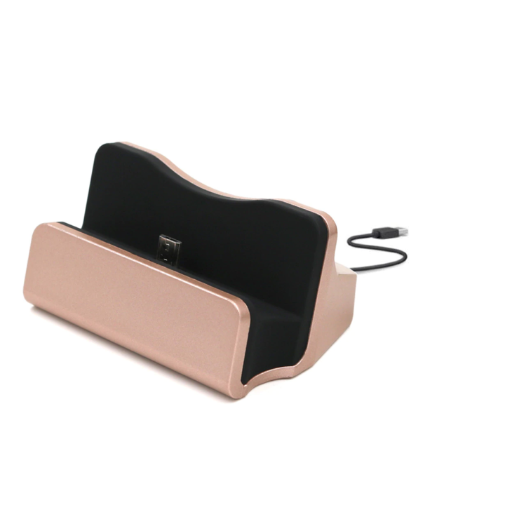 Dokovací stanice micro USB 3.0 se stojánkem, růžová - zlatá