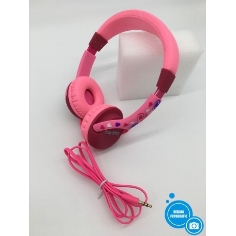 Dětská sluchátka EasySMX KM-666, růžová