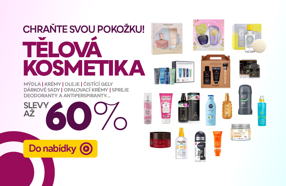 Tělová kosmetika se slevami až 60 %