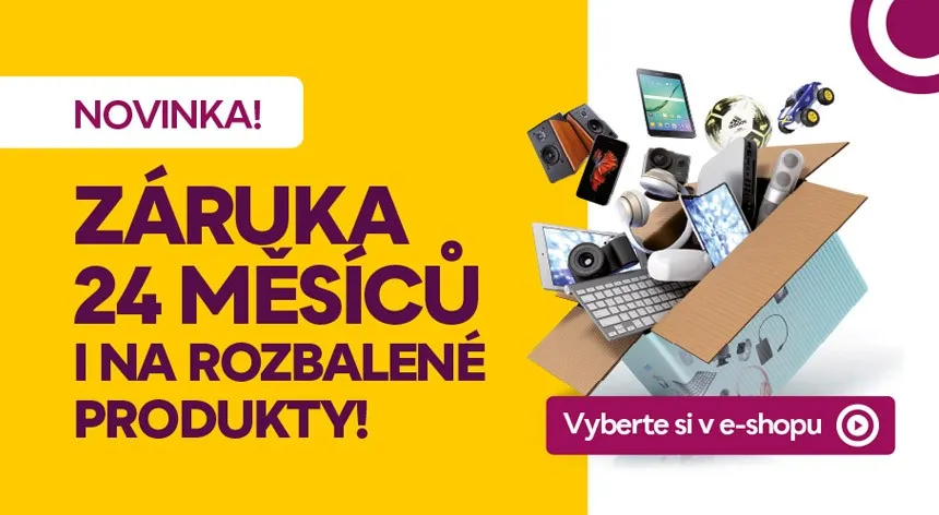 Novinka: záruka 24 měsíců i na rozbalené produkty